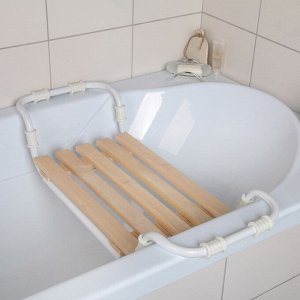 NIKA Сиденье для ванны раздвижное, деревянное