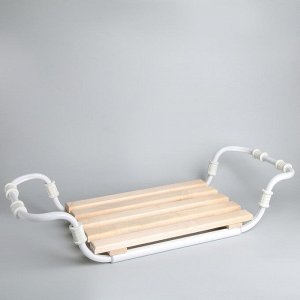 Сиденье для ванны раздвижное, деревянное