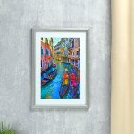 Фоторамка 21х30 см (7N92) серебро (пластиковый экран)