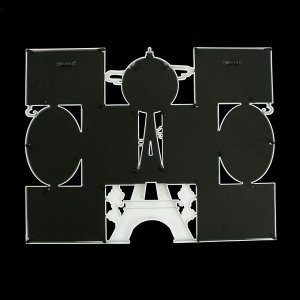 Фоторамка-коллаж на 9 фото 10x10 см, 10x15 см «Париж», белая, 43x55x2.5 см