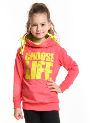 Худи "Choose Life" (122-146см) UD 0483(5)корал/жел