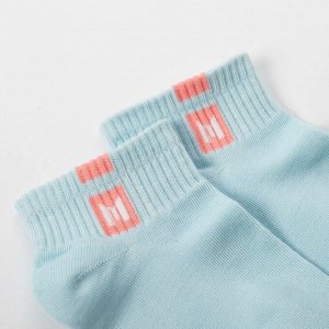 MINAKU Набор детских носков 2 пары &quot;Однотонные&quot;, 22-24 см, голуб/серый