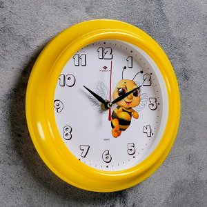 Часы настенные. серия: Детские. "Пчелка". 21х21 см