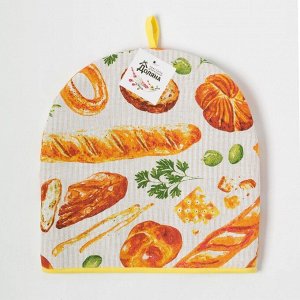 Грелка на чайник &quot;Доляна&quot; Bread 28х28см, МИКС,100% хл,164г/м2