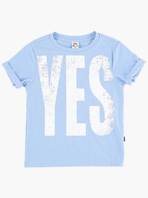Футболка с принтом "YES" (92-116см) UD 0730-4(2) гол/белый