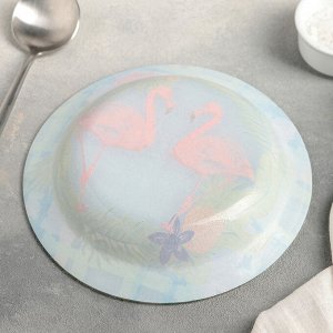 Тарелка суповая 430 мл "Розовый фламинго", 18,5 см