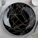 Тарелка обеденная «Кассиопея», d=24 см, цвет чёрный