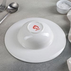 Тарелка для пасты  «Классика», d=23 см, 440 мл, с крышечкой, цвет белый