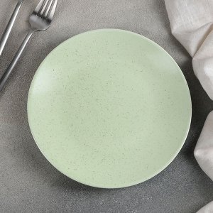 Тарелка десертная Доляна «Амелия», d=20 см, цвет зелёный