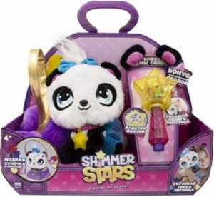 *Панда плюшевая SHIMMER STARS с сумочкой,  20 см