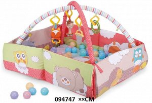 Манеж детский игровой с погремушками и шарами, кор.66*17 см