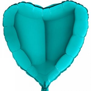 К Б/РИС СЕРДЦЕ 18" Металлик Teal