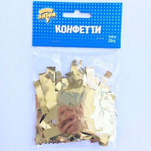 Конфетти Прямоугольн фольг золото 20гр/G