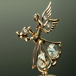 Сувенир «Ангел с голубем», 3x5x7.5 см, с кристаллами