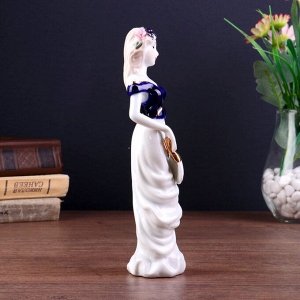 Сувенир керамика "Девушка с веером" 20х6,5х4,5 см
