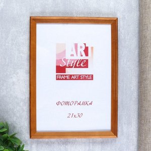 Фоторамка для фото 21x30 см Augusta, сосна, (пластиковый экран), орех