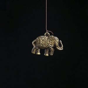 Музыка ветра металл "Слон индийский" 4 колокольчика 50 см