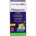 Natrol, Kids, Melatonin, Strawberry Natural Flavor, 40 Tablets
