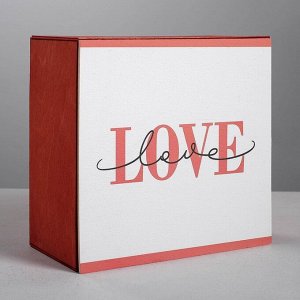 Коробка деревянная подарочная «Любовь», 20 * 20 * 10  см
