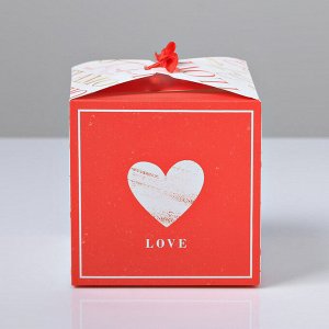 Коробка складная «Люблю», 12 ? 12 ? 12 см