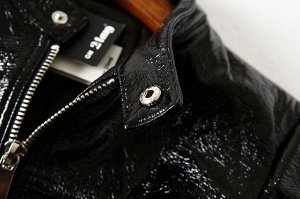 Куртка из эко. кожи,чёрный
