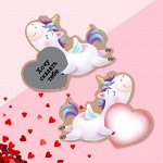 Валентинка со скретч–слоем «Ты Чудо» единорог 10 - 10 см