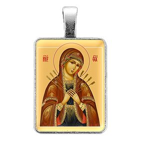 ALE310 Нательная иконка Пресвятая Богородица (Семистрельная)
