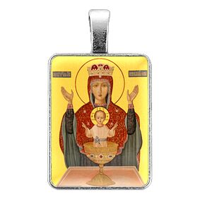 ALE314 Нательная иконка Пресвятая Богородица (Неупиваемая Чаша)