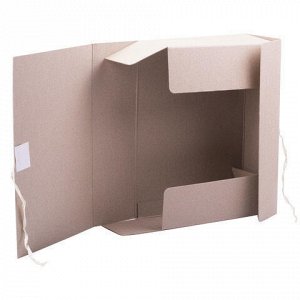 Короб архивный STAFF, 100 мм, переплетный картон, 2 хлопчатобумажные завязки, до 700 листов, 110930