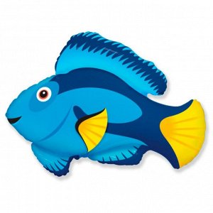 Фольга шар Голубая рыбка 34"/85 см