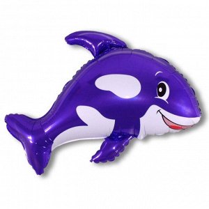 Фольга шар Дружелюбный кит фиолетовый 34"/85 см 1 шт Испания