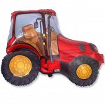 Фольга шар Трактор красный 37&quot;/92,5 см