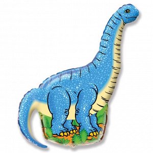Фольга шар Динозавр голубой 35"/87,5 см 1 шт Испания