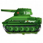 Фольга шар Танк Т-34 зеленый 31&quot;/77,5 см 1шт