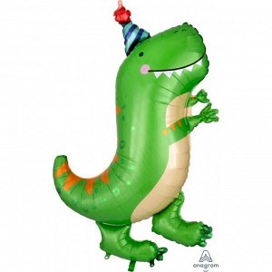 Фольга шар Динозавр зеленый Р35"/87,5 см
