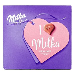 конфеты Милка I LOVE Milka клубничный крем 110 г