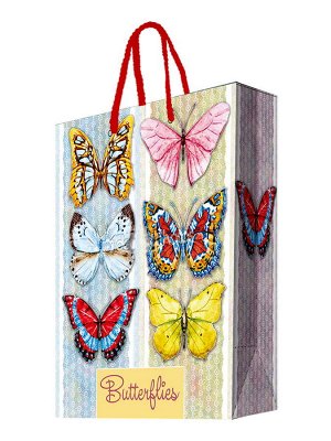 Бумажный пакет Тропические бабочки