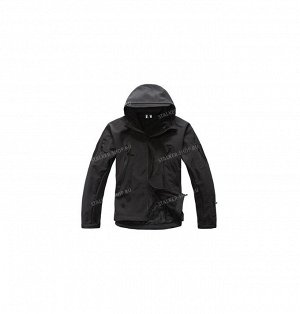 Куртка Shark Skin Soft Shell на толстом флисе, black