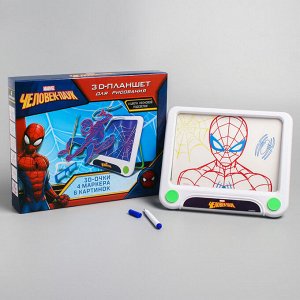 3D-планшет для рисования неоновыми маркерами, световые эффекты, с карточками, Человек-паук