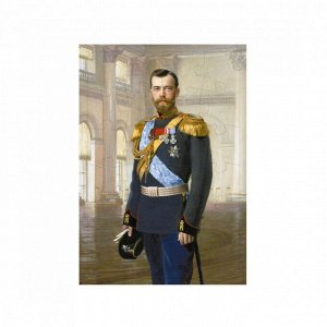 Пазл на подложке. "Портрет императора Николая II. Эрнест Липгарт. "                                       (35 элементов)