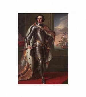 Пазл на подложке                                                                                   "Портрет императора Петра I. Генри Пирс Бон."(35 элементов)