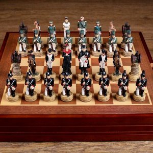 Шахматы сувенирные "Отечественная война" (доска 36х36х6 см, h=8 см, h=6 см)