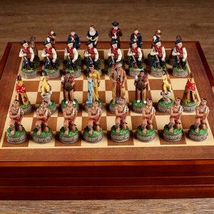 Шахматы сувенирные "Дикий Запад" (доска 36х36х6 см, h=8 см, h=6 см)