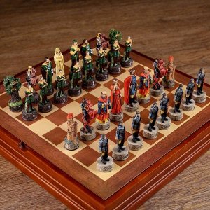 Шахматы сувенирные "Робин Гуд" (доска 36х36х6 см, h=8 см, h=6 см)