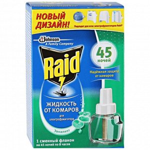 Жидкость для фумигатора от комаров Raid «Эвкалипт», 45 ночей