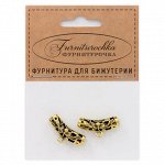 FUL0004G &quot;Фурниторочка&quot; 2 бейла 25х15мм, отверстие d.4мм, цвет золот.