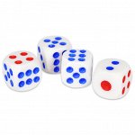 KGBC002 Кости игральные, 4шт. 12х12мм