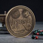 MN001-B Монета сувенирная YES - NO 40х3мм, цвет бронз.