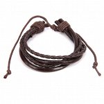 BS128 Кожаный браслет, цвет коричневый