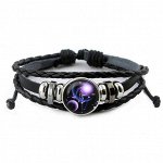 BS261-02 Светящийся кожаный браслет Знаки Зодиака - Весы
